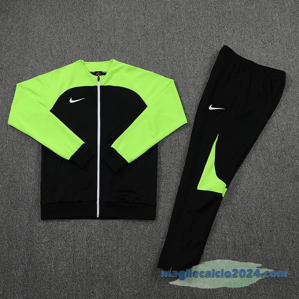 Set Completo Ropa Deportiva Con Cremallera Larga Nike 2022 2023 Verde Nero Poco Prezzo