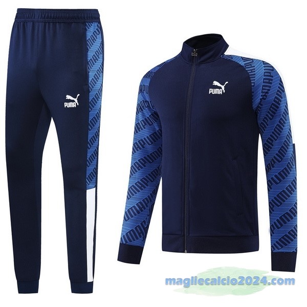 Set Completo Ropa Deportiva Con Cremallera Larga PUMA 2022 2023 Azul Navy Poco Prezzo