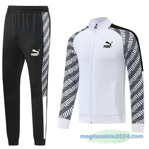 Set Completo Ropa Deportiva Con Cremallera Larga PUMA 2022 2023 Bianco Nero Poco Prezzo
