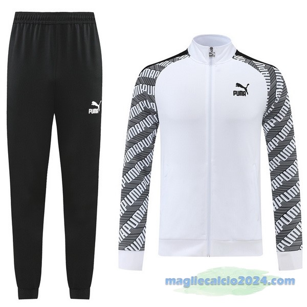 Set Completo Ropa Deportiva Con Cremallera Larga PUMA 2022 2023 Bianco Nero Poco Prezzo