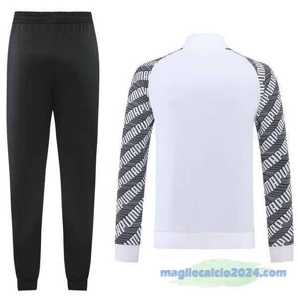 Set Completo Ropa Deportiva Con Cremallera Larga PUMA 2022 2023 Bianco Nero Poco Prezzo