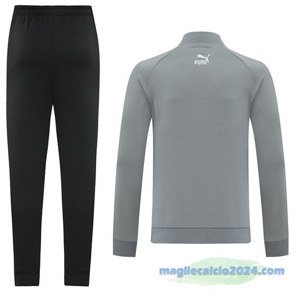 Set Completo Ropa Deportiva Con Cremallera Larga PUMA 2022 2023 Grigio Nero Poco Prezzo