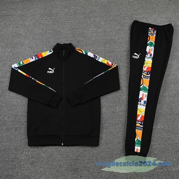 Set Completo Ropa Deportiva Con Cremallera Larga PUMA 2022 2023 Nero Poco Prezzo