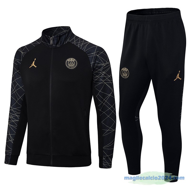 Set Completo Ropa Deportiva Con Cremallera Larga Paris Saint Germain 2023 2024 I Nero Poco Prezzo