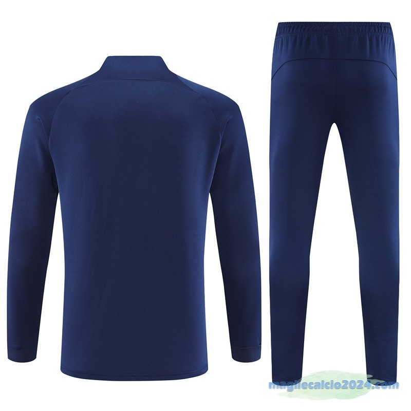 Set Completo Ropa Deportiva Con Cremallera Larga Paris Saint Germain Bambino 2023 2024 Azul I Navy Poco Prezzo