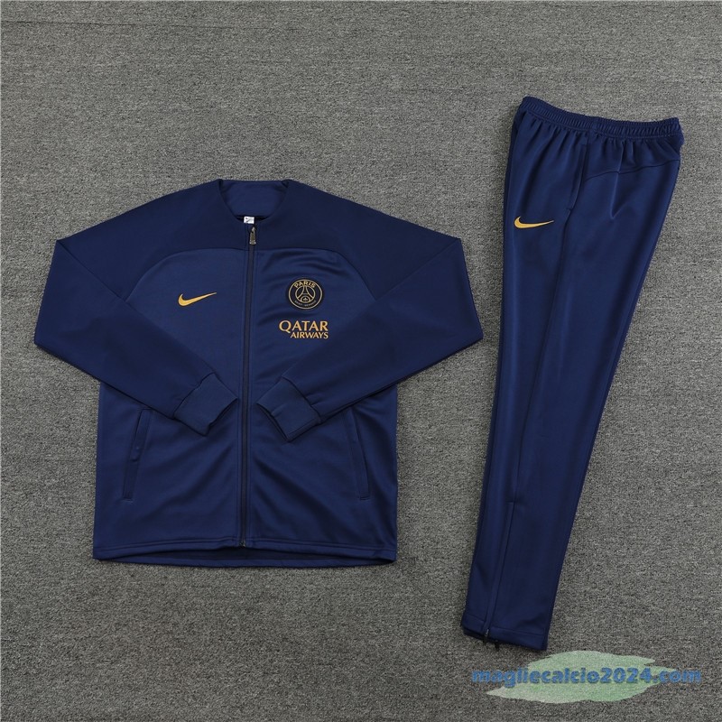 Set Completo Ropa Deportiva Con Cremallera Larga Paris Saint Germain Bambino 2023 2024 Azul I Navy Poco Prezzo