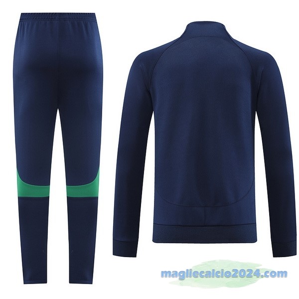 Set Completo Ropa Deportiva Con Cremallera Larga Portogallo 2022 Azul Rosso Poco Prezzo