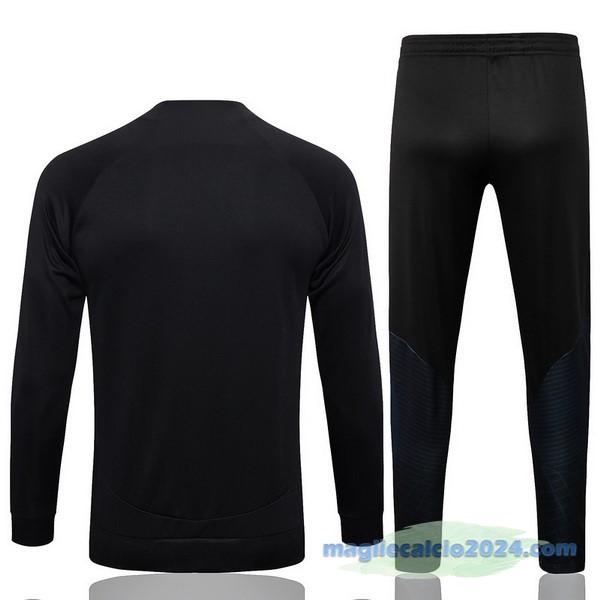 Set Completo Ropa Deportiva Con Cremallera Larga Portogallo 2022 Nero Rosso Poco Prezzo