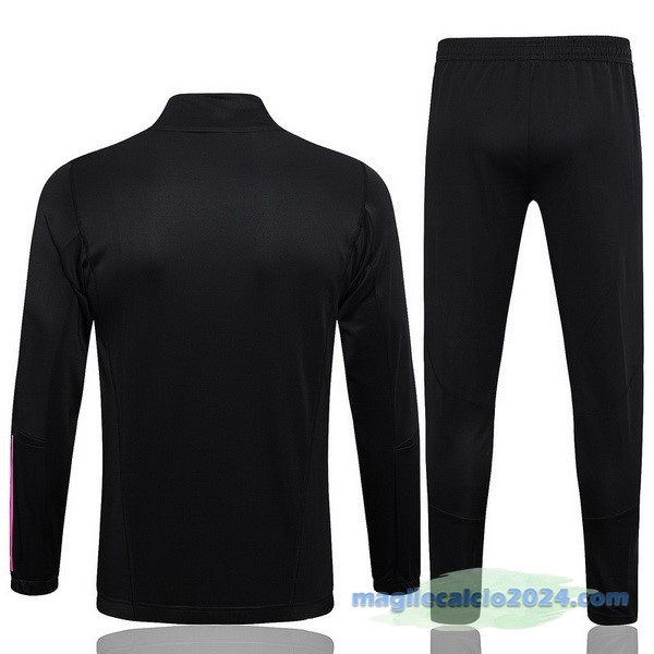 Set Completo Ropa Deportiva Con Cremallera Larga Real Madrid 2023 2024 Nero Poco Prezzo