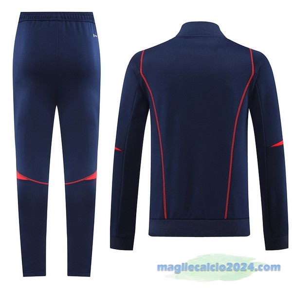 Set Completo Ropa Deportiva Con Cremallera Larga Spagna 2022 Azul Navy Poco Prezzo