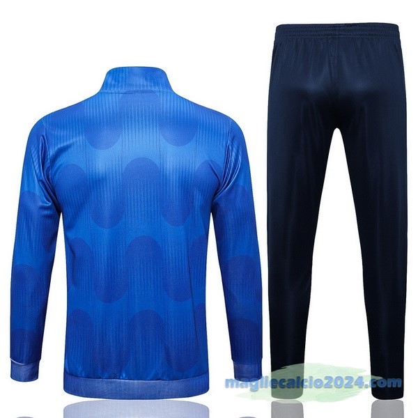 Set Completo Ropa Deportiva Con Cremallera Larga Spagna 2022 Azul Poco Prezzo