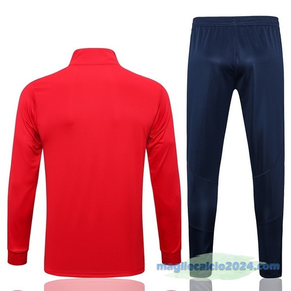 Set Completo Ropa Deportiva Con Cremallera Larga Spagna 2022 Rosso I Azul Poco Prezzo