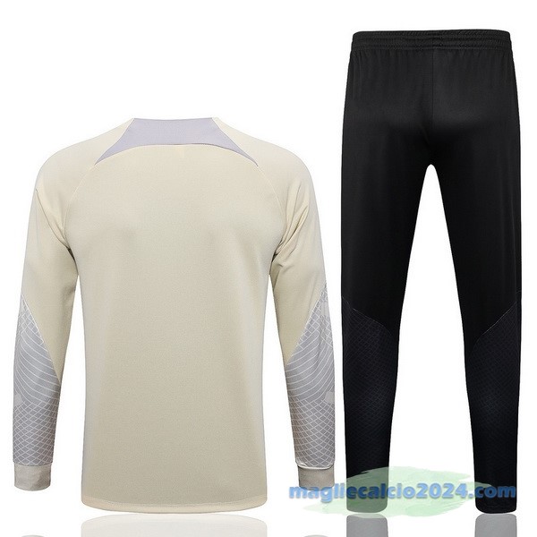 Set Completo Ropa Deportiva Con Cremallera Larga Tottenham Hotspur 2022 2023 Bianco Giallo Nero Poco Prezzo