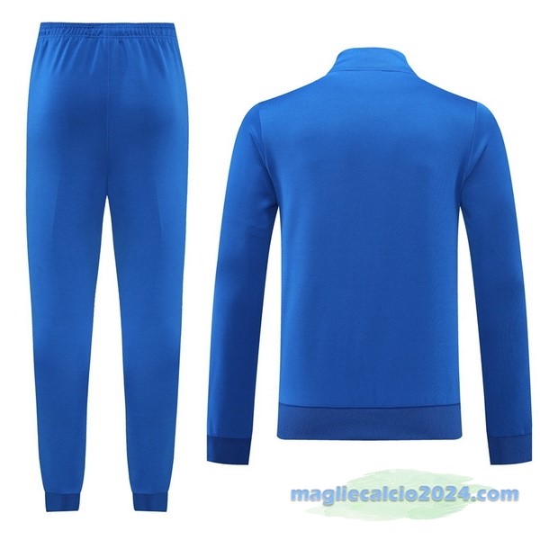Set Completo Ropa Deportiva Con Cremallera Larga adidas 2022 2023 Azul Bianco Poco Prezzo