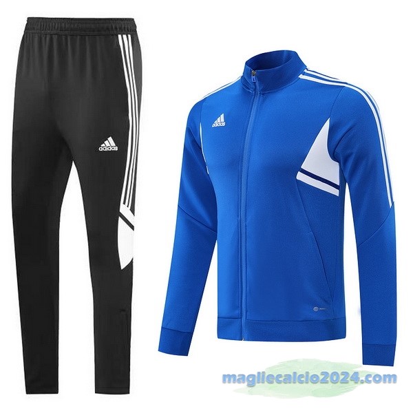 Set Completo Ropa Deportiva Con Cremallera Larga adidas 2022 2023 Azul Nero Bianco Poco Prezzo