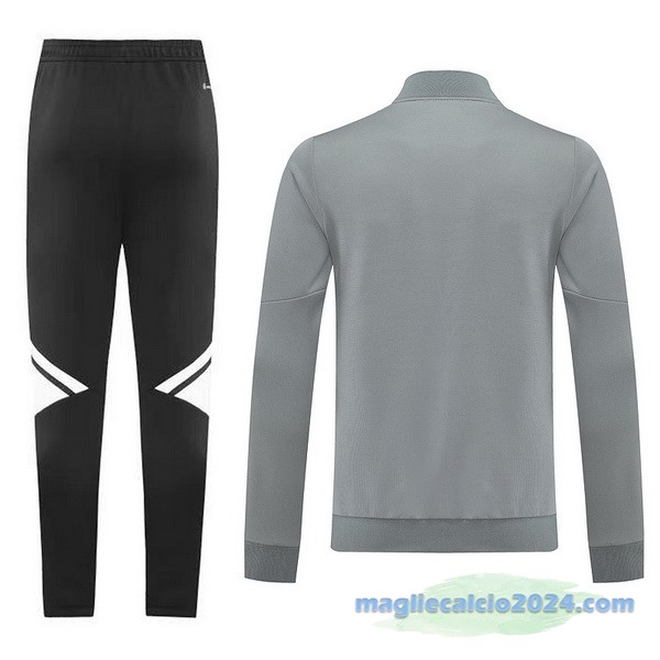Set Completo Ropa Deportiva Con Cremallera Larga adidas 2022 2023 Grigio Nero Poco Prezzo