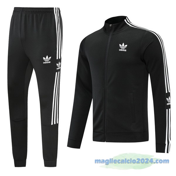 Set Completo Ropa Deportiva Con Cremallera Larga adidas 2022 2023 Nero Poco Prezzo