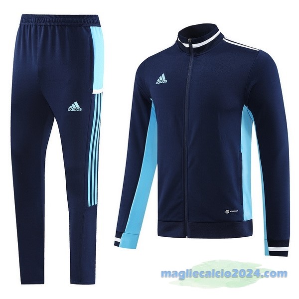 Set Completo Ropa Deportiva Con Cremallera Larga adidas 2023 Azul Navy Poco Prezzo
