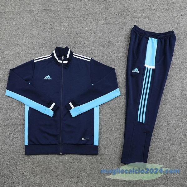 Set Completo Ropa Deportiva Con Cremallera Larga adidas 2023 Azul Navy Poco Prezzo