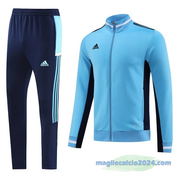 Set Completo Ropa Deportiva Con Cremallera Larga adidas 2023 Azul Poco Prezzo