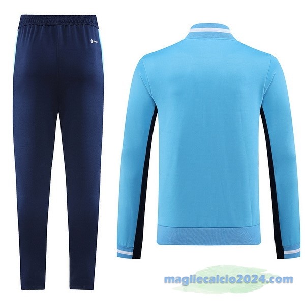 Set Completo Ropa Deportiva Con Cremallera Larga adidas 2023 Azul Poco Prezzo