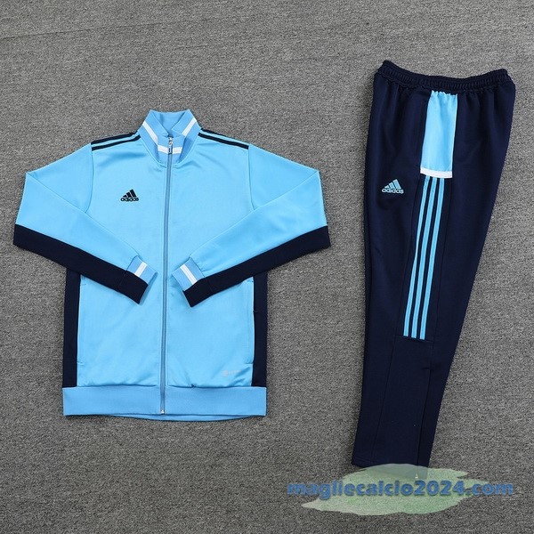 Set Completo Ropa Deportiva Con Cremallera Larga adidas 2023 Azul Poco Prezzo