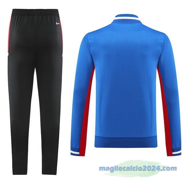 Set Completo Ropa Deportiva Con Cremallera Larga adidas 2023 Nero Azul Poco Prezzo