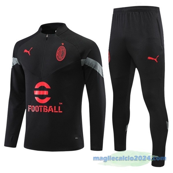 Set Completo Sudadera Formazione AC Milan 2022 2023 I Nero Poco Prezzo