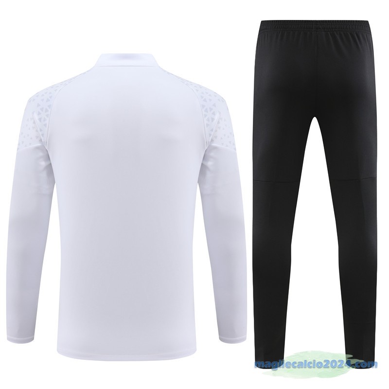 Set Completo Sudadera Formazione AC Milan 2023 2024 Bianco Nero Rosso Poco Prezzo