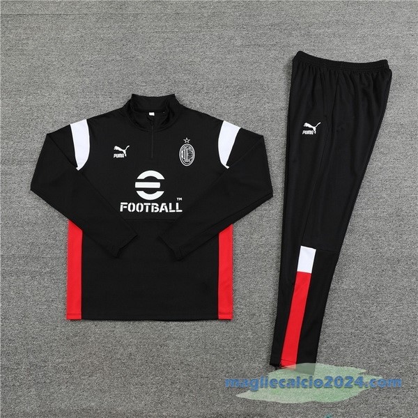 Set Completo Sudadera Formazione AC Milan 2023 2024 Nero Poco Prezzo
