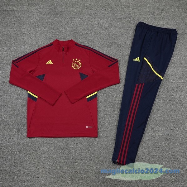 Set Completo Sudadera Formazione Ajax 2023 2024 Borgogna Azul Poco Prezzo
