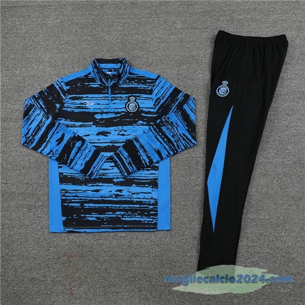 Set Completo Sudadera Formazione Al Nassr 2022 2023 Azul I Nero Poco Prezzo