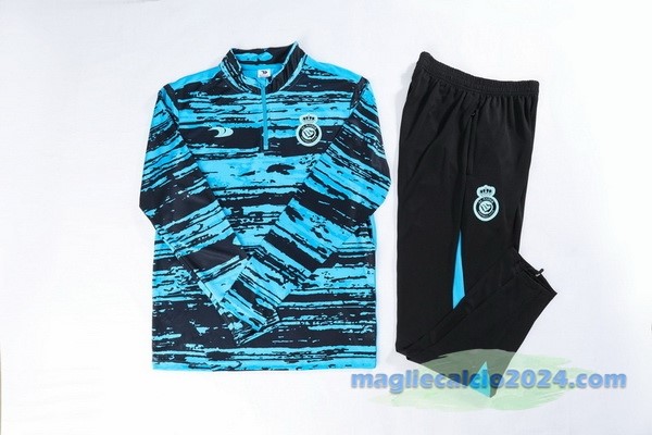 Set Completo Sudadera Formazione Al Nassr Bambino 2023 2024 Azul Nero Poco Prezzo