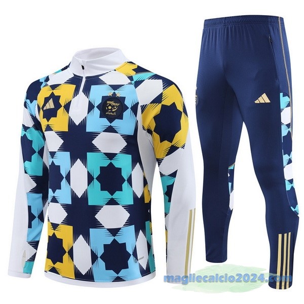 Set Completo Sudadera Formazione Algeria 2023 Bianco I Azul Poco Prezzo