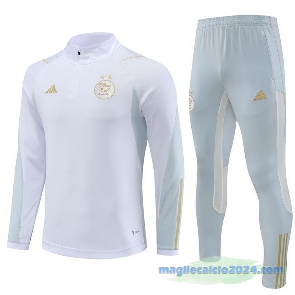 Set Completo Sudadera Formazione Algeria 2023 Bianco Poco Prezzo