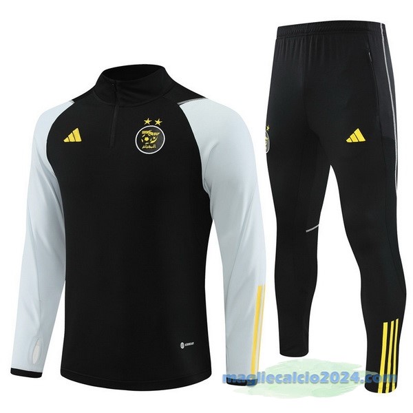 Set Completo Sudadera Formazione Algeria 2023 Nero Grigio Poco Prezzo