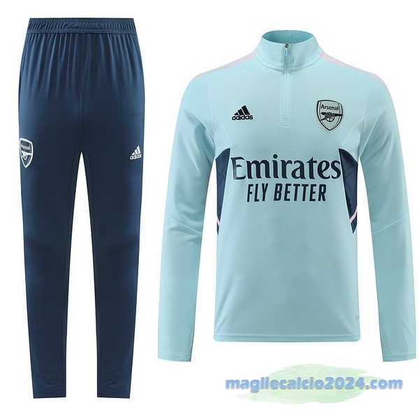 Set Completo Sudadera Formazione Arsenal 2022 2023 Azul Verde Poco Prezzo