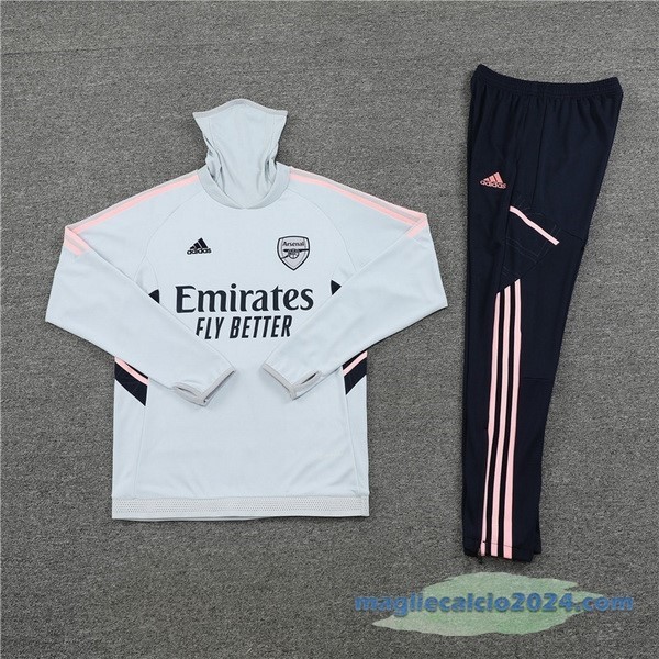 Set Completo Sudadera Formazione Arsenal 2022 2023 Grigio Azul Navy Poco Prezzo