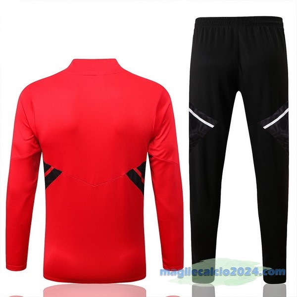 Set Completo Sudadera Formazione Arsenal 2022 2023 Rosso Nero Poco Prezzo