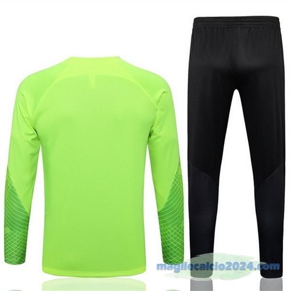 Set Completo Sudadera Formazione Arsenal 2022 2023 Verde Nero Poco Prezzo