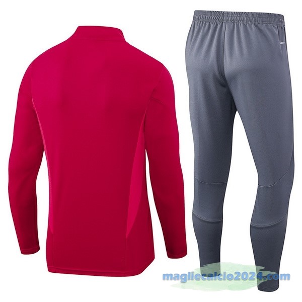 Set Completo Sudadera Formazione Arsenal 2023 2024 Rosso Grigio Poco Prezzo