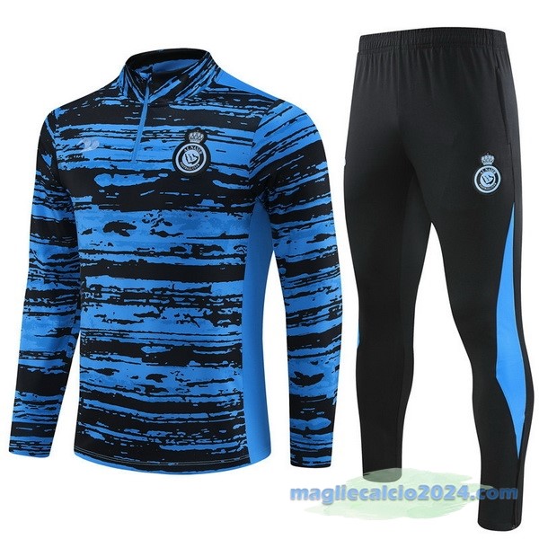 Set Completo Sudadera Formazione Bambino Al Nassr 2022 2023 Azul I Nero Poco Prezzo