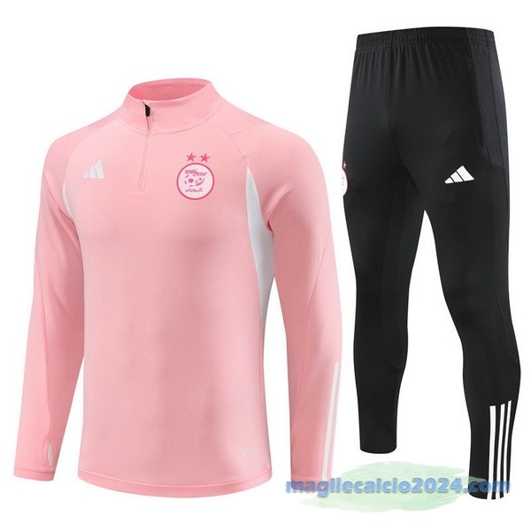 Set Completo Sudadera Formazione Bambino Algeria 2023 Rosa Nero Poco Prezzo