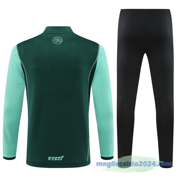 Set Completo Sudadera Formazione Bambino Algeria 2023 Verde Nero Poco Prezzo