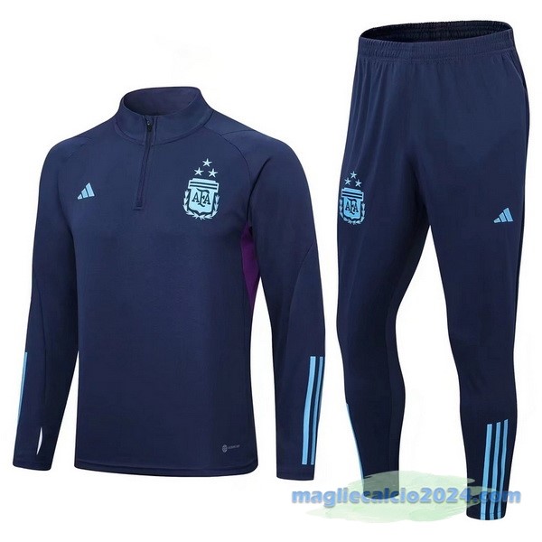 Set Completo Sudadera Formazione Bambino Argentina 2023 Azul Navy Poco Prezzo
