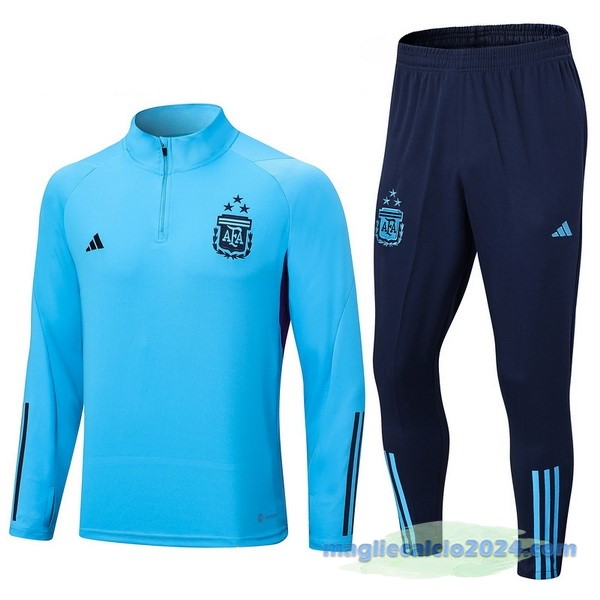 Set Completo Sudadera Formazione Bambino Argentina 2023 Azul Poco Prezzo