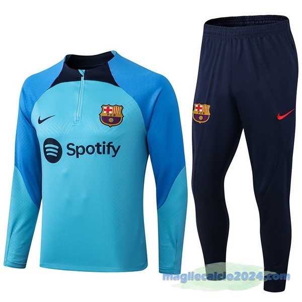 Set Completo Sudadera Formazione Bambino Barcelona 2022 2023 Azul I Verde Poco Prezzo
