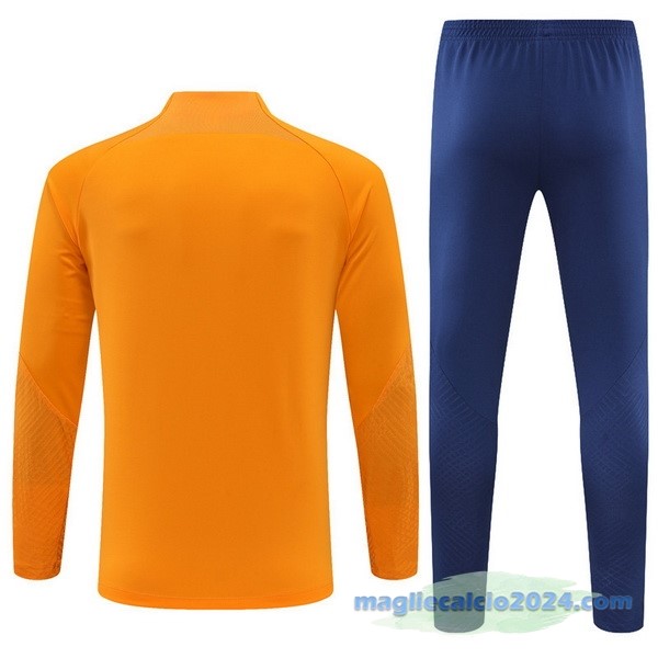 Set Completo Sudadera Formazione Bambino Barcelona 2022 2023 Giallo Azul Poco Prezzo