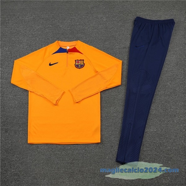 Set Completo Sudadera Formazione Bambino Barcelona 2022 2023 Giallo Azul Poco Prezzo