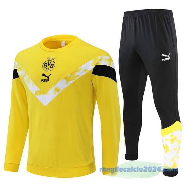Set Completo Sudadera Formazione Bambino Borussia Dortmund 2022 2023 Giallo III Nero Poco Prezzo